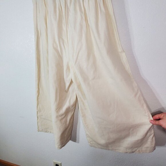 Komili Womens Wide Leg Palazzo Beige Pants Size Asian 2XL Dress Pants - Picture 2 of 12